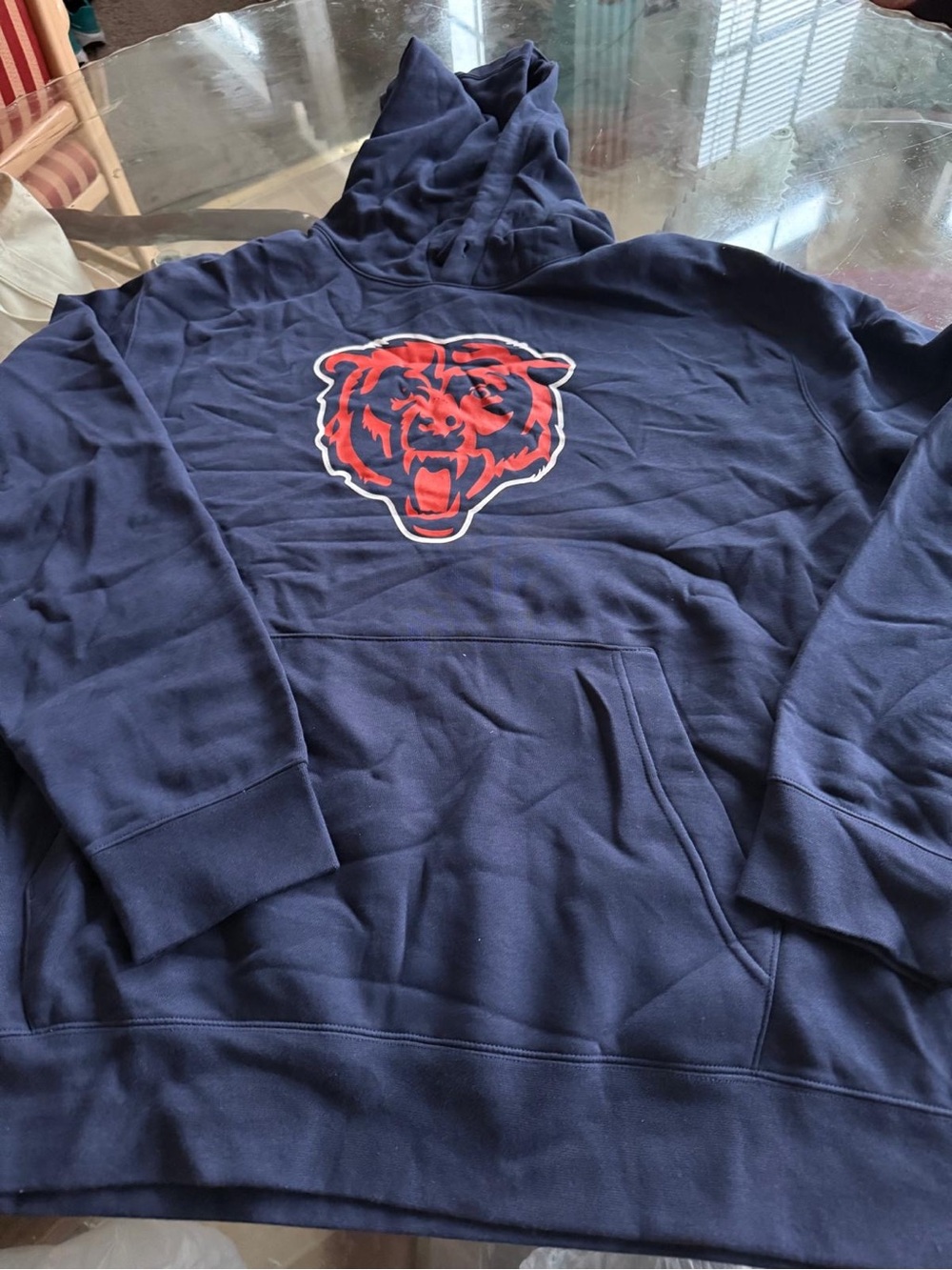Nike Navy Hoodie with Red Bear Chest Logo